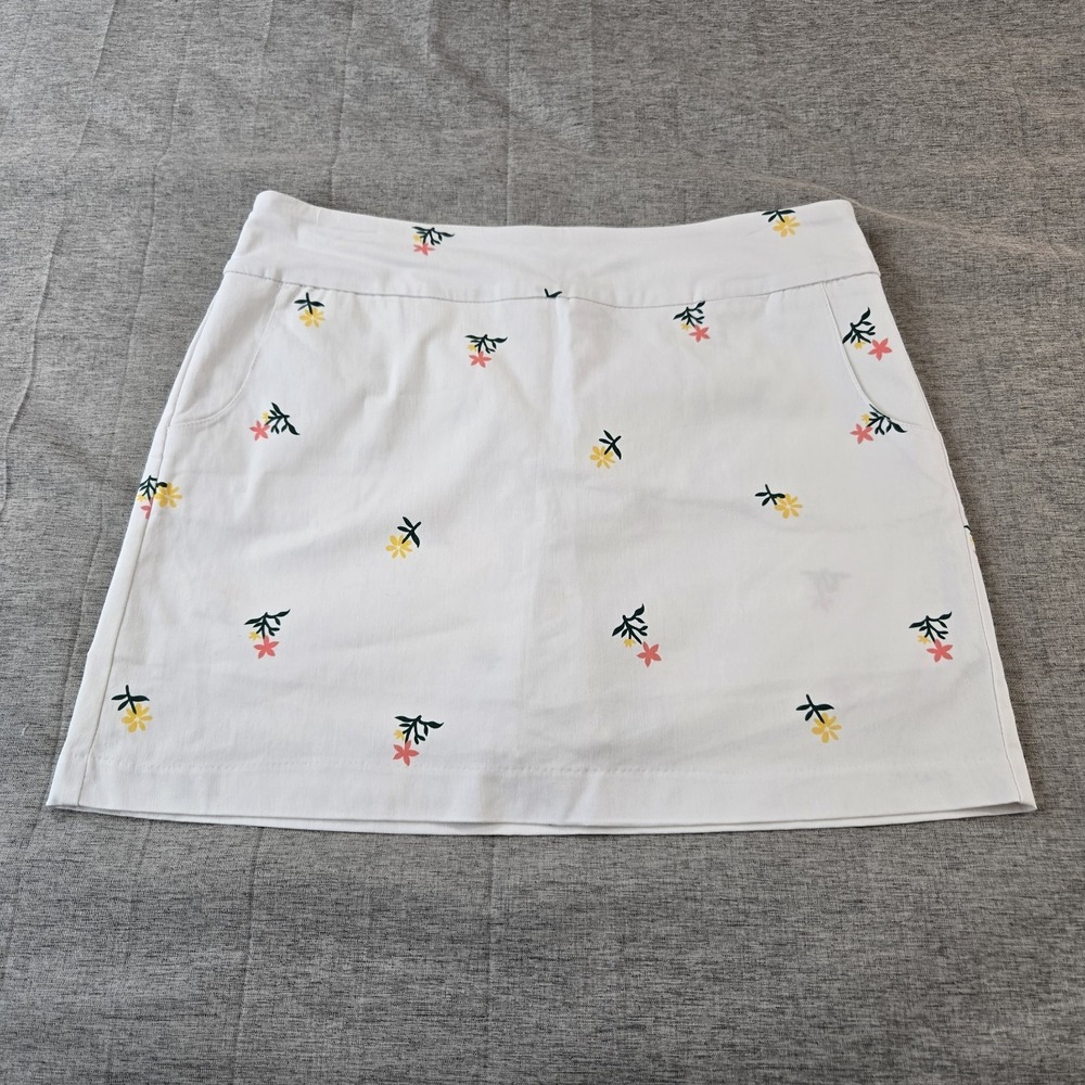 Zac & Rachel Women's Skort Shorts Floral Design Stretch 34" Waist, 17" Long, 14